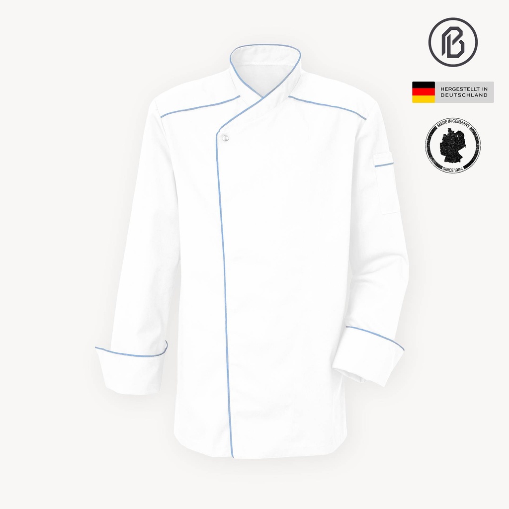 [01100MA-FA] Facile-Magna, weiße Damenkochjacke