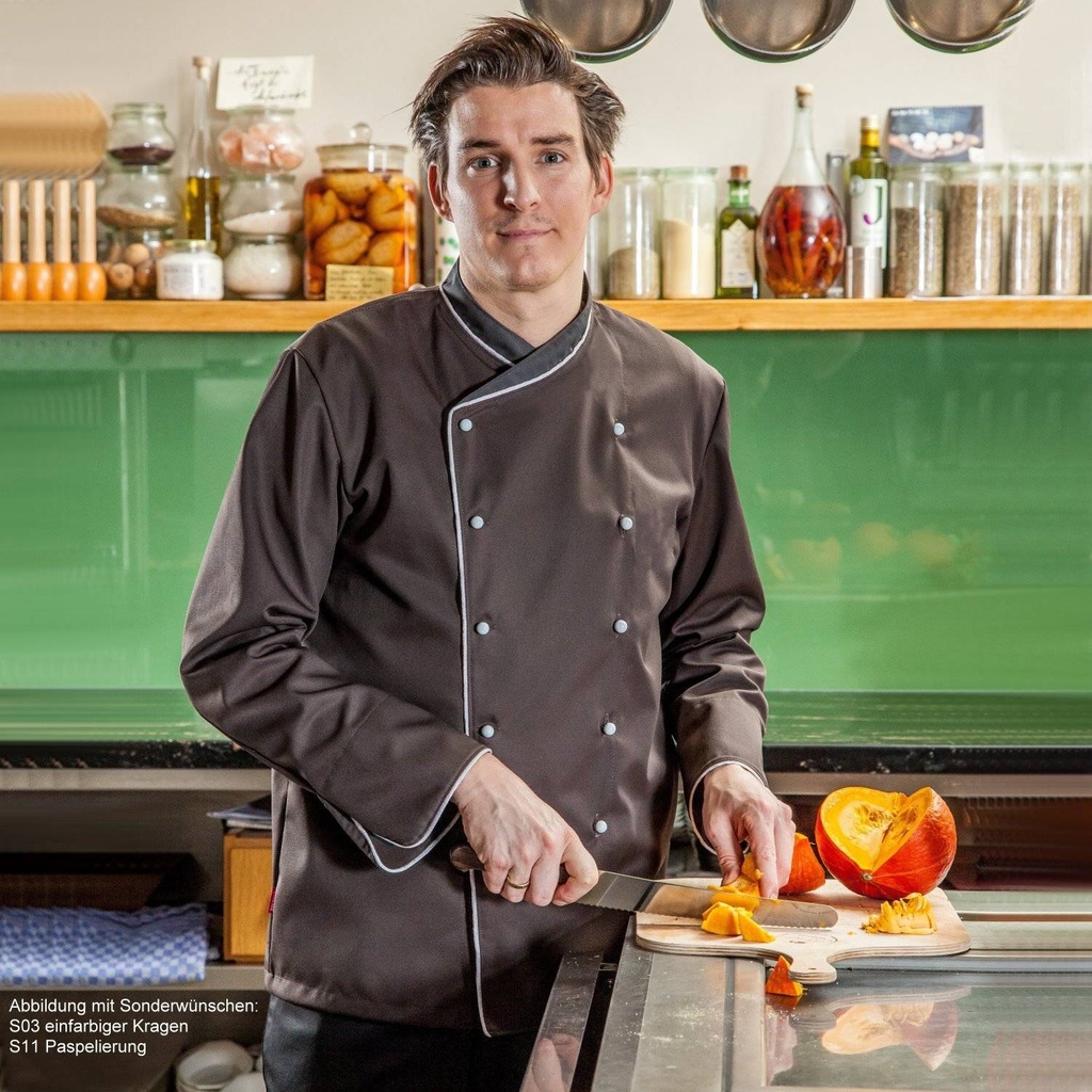 [010FE-BW] Neo-Felix, farbige Kochjacke