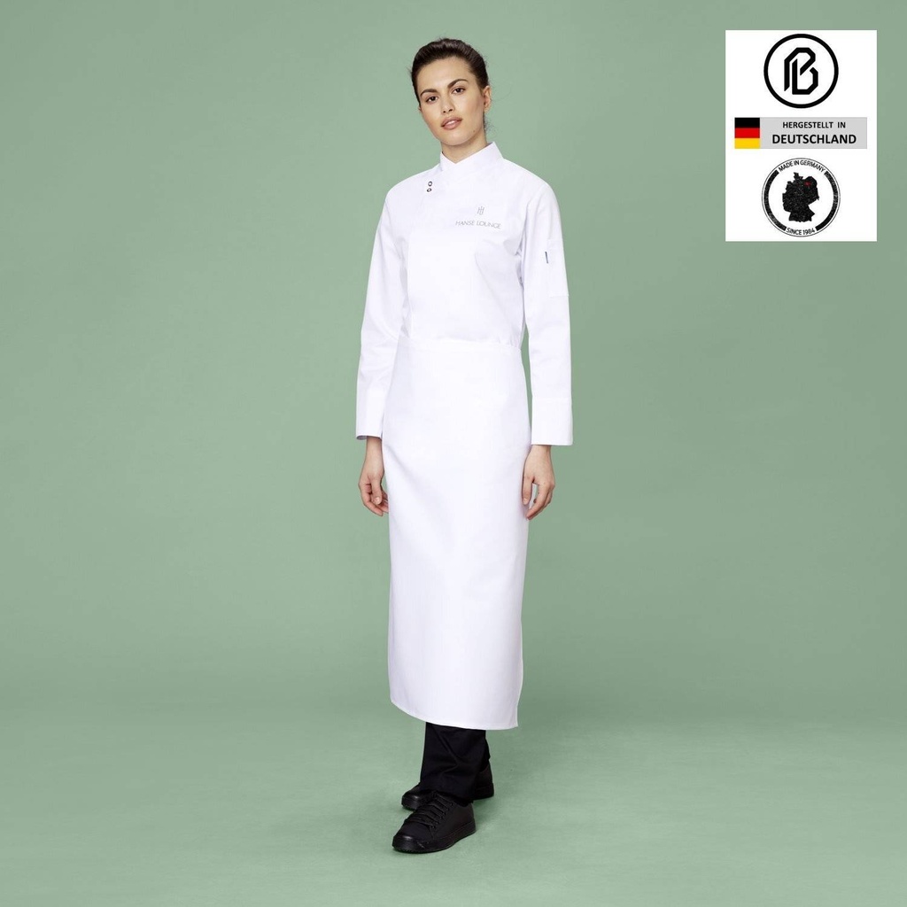 [04142-00E] TOP-Rips Kochschürze , weiss