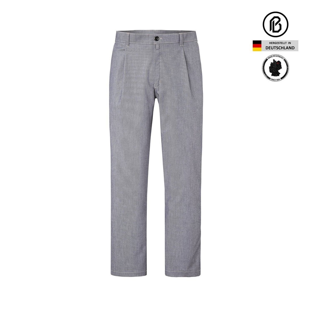 [02001-31-TR8095] Kochhose Treck-Schwarz, mit Bundfalten