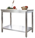 Edelstahl Arbeitstisch Profi 600 x 700 mm - mit Grundboden