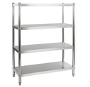 Edelstahl Regal Basic 2000x500x1800 mm, Selbstmontage