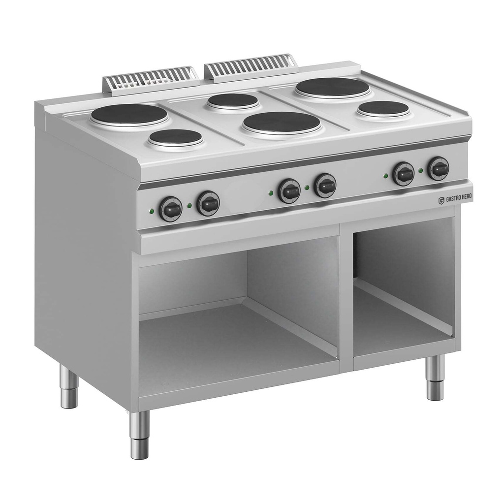 [D77E6A] Elektroherd Serie 700 - 110/70 - 6 runde Kochstellen - 12,6 kW