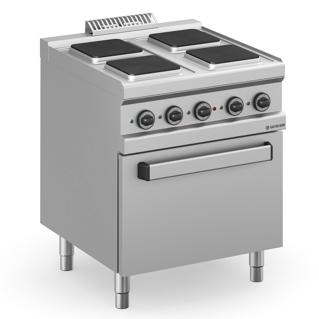 [D77E4FQ] Elektroherd Serie 700 - 70/70 mit Elektrobackofen - 4 quadratische Kochfelder - 15,7 kW