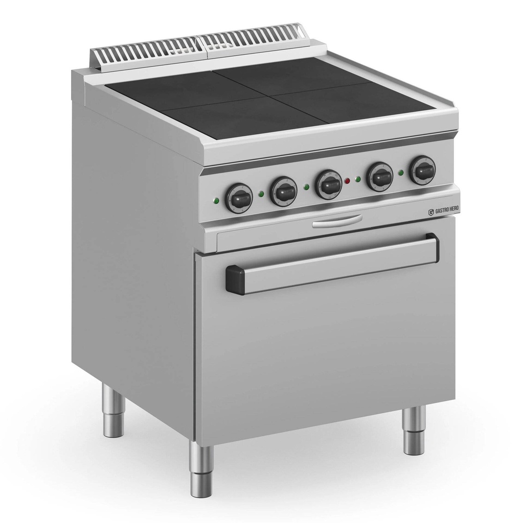 [D77E4FPQ] Elektroherd Serie 700 - 70/70 mit Elektrobackofen - 4 quadratische, abgesenkte Kochfelder - 15,3 kW