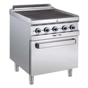 Elektroherd Serie 700 - 70/70  mit Elektrobackofen, Umluft - 4 quadratische, abgesenkte Kochfelder - 12,6 kW