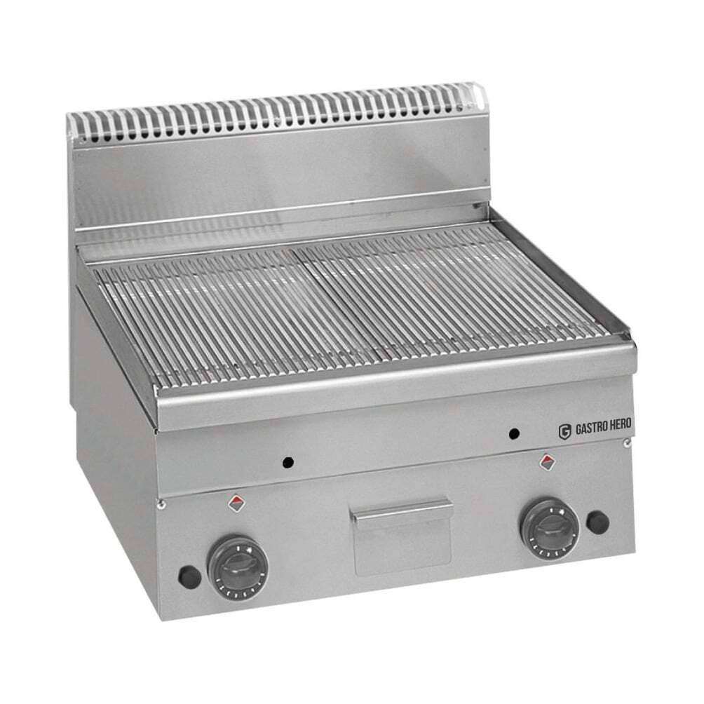 [MG066-03-005] Gas-Grillplatte Serie 600 - 60/60 - gerillt - Tischgerät - 10,2 kW
