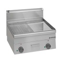 Elektro-Grillplatte Serie 600 - 60/60 - 1/2 glatt, 1/2 gerillt, verchromt - Tischgerät - 7,5 kW