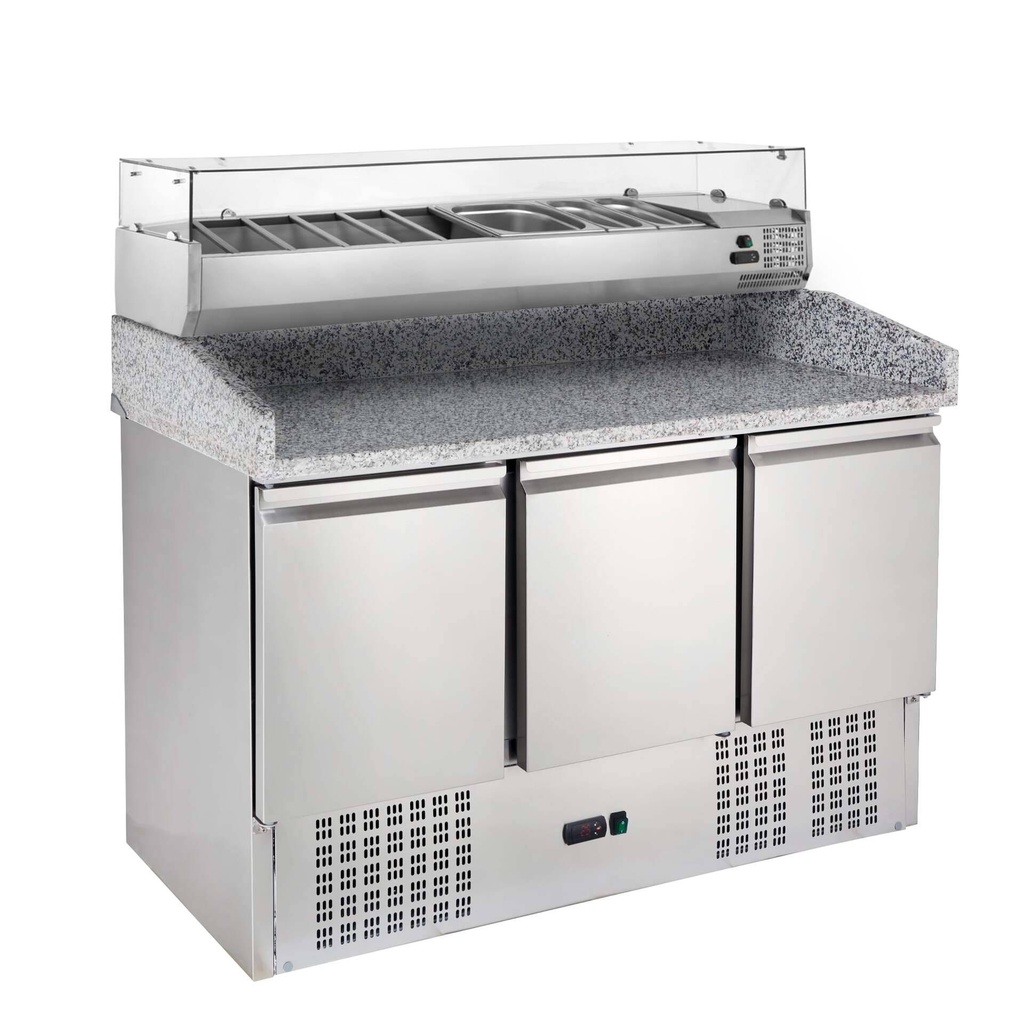 [YS903PZ_330] Pizzatisch ECO Mini 3/0 mit Kühlaufsatz ECO 6x GN 1/4