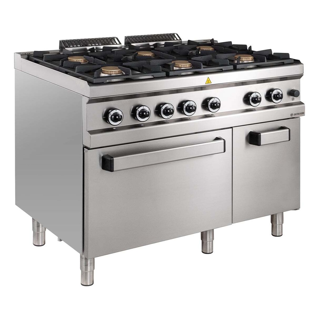 [D77G6FAXL] Gasherd Serie 700 - 110/70 mit Gasbackofen - 6 Kochstellen - 48 kW