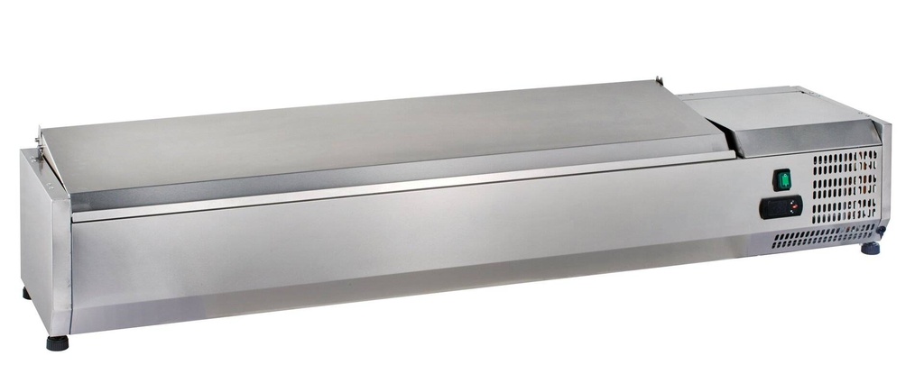 [VRXH1200/330SS] Edelstahl-Kühlaufsatz ECO 5 x GN 1/4