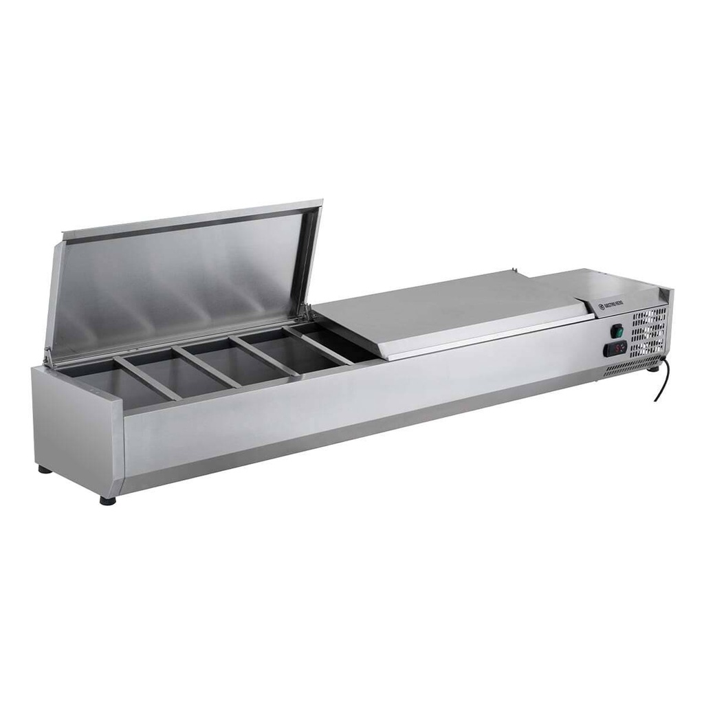 [VRXH1800/330SS] Edelstahl-Kühlaufsatz ECO 9 x GN 1/4